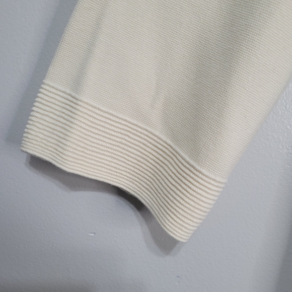 Talbots Petites Women's Ribbed Edge Knit Top Size Sp Cream Flawed - Picture 6 of 12
